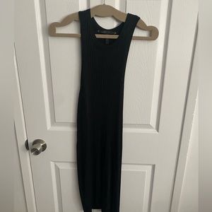 BCBG black knit midi-dress